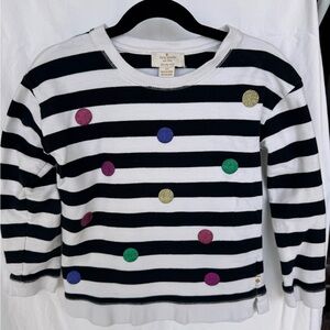 Kate Spade Kids Striped Black and White Top